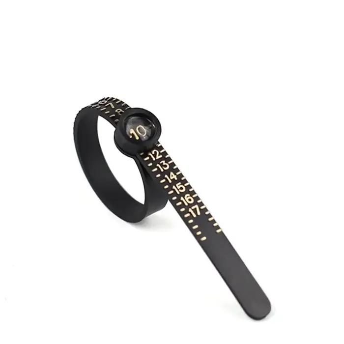 Jauge à bagues avec loupe, règle de mesure des doigts, outil professionnel pour la mesure des bagues