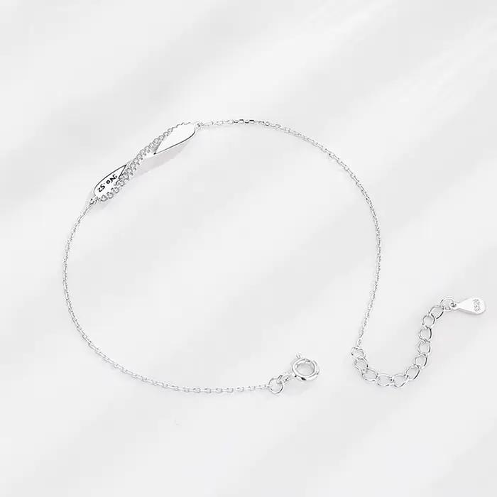 Bracelet romantique en alliage ondulé pour hommes et femmes, amour éternel, bracelet pour amis, brac