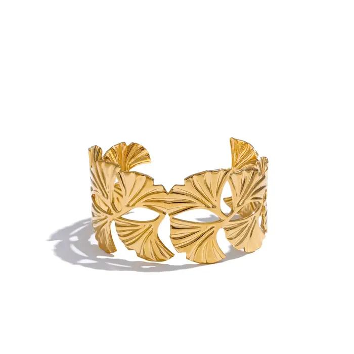 NiNice Bracelets en acier inoxydable bijoux femme Design rétro large à la mode Couple accessoires ca
