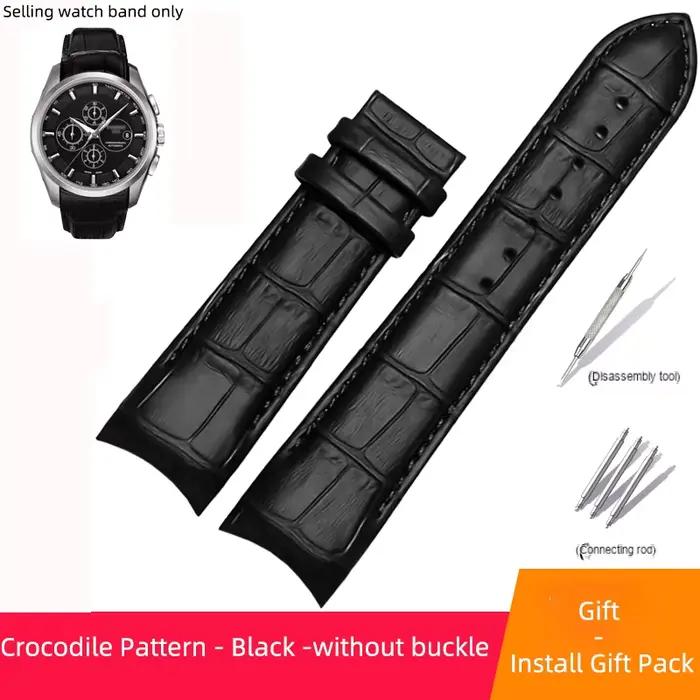 Bracelet de montre en cuir pour homme, ceinture périphérique, accessoires Tissot, série Couturier 18