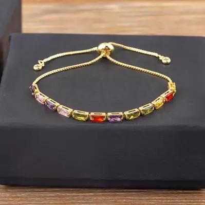 Nidin haute qualité cristal lien chaîne Bracelet pour femmes mode bijoux de mariage Pulseras mujer 7