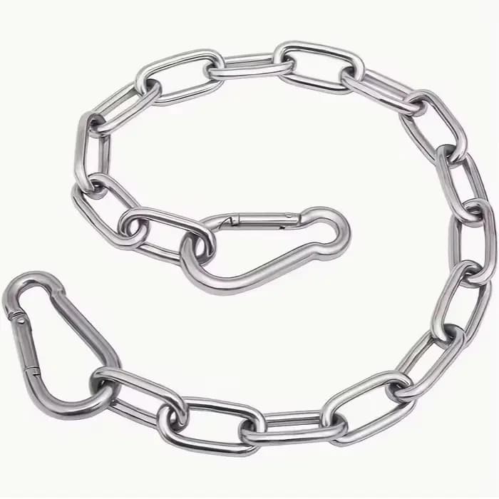 Chaîne en acier inoxydable robuste, anti-Corrosion et antirouille, maillons de verrouillage sécurisé