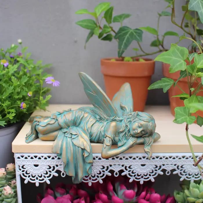 Figurine de fleur de fée La Belle au bois dormant, idéale pour la décoration extérieure de jardin, c
