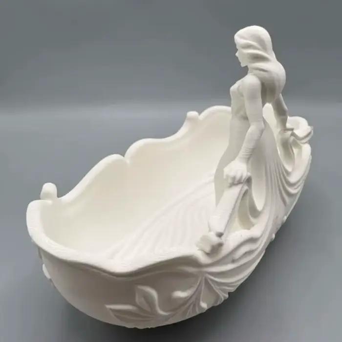 Plateau de rangement élégant pour bijoux, plateau décoratif simple en forme de statue, plateau de rangement pour la maison, plateau de bureau, plateau de comptoir de vanité