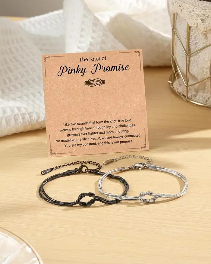 Bracelets de couple assortis, relation de nœud d'amour, cadeaux de noël, d'anniversaire, de couple, pour lui, son petit ami, petite amie