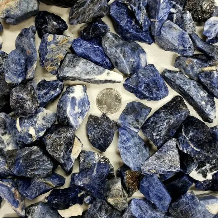 Cristal de Sodalite bleu brut, pierres brutes naturelles, roches, énergie minérale, décoration de la maison
