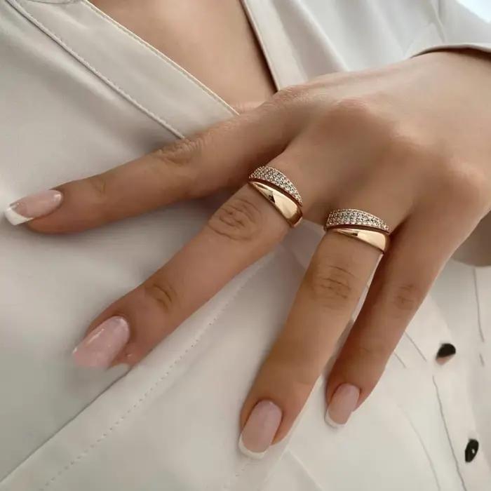 Nwe – bagues de soleil plaquées or 18 carats pour femmes, en acier inoxydable, pierre naturelle incrustée de Texture métallique creuse, bijoux tendance, 2024