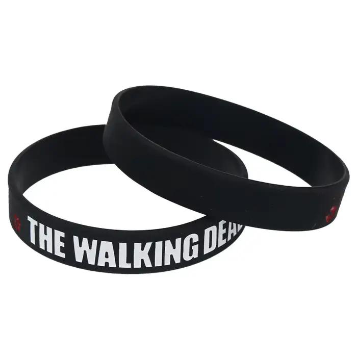 Bracelet de films The Walking Dead, 1 pièce, en Silicone, lettres en relief, bande de sport SH122
