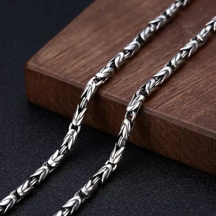 Nouvelle mode 2026 Collier 100% Argent Sterling S925 6MM pour Hommes et Femmes, Bijou Rétro Tendance et Personnalisé, Collier Hip Hop