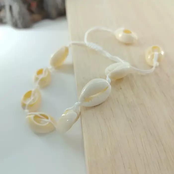Bohème naturel coquille de mer bracelets porte-bonheur pour femmes hommes été plage de sable à la main chaîne corde chaînes bracelet bijoux à bricoler soi-même