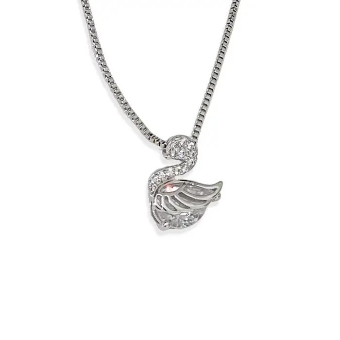 Collier petit cygne pour femmes, léger, luxe, haute couture, chaîne de clavicule polyvalente, cadeau