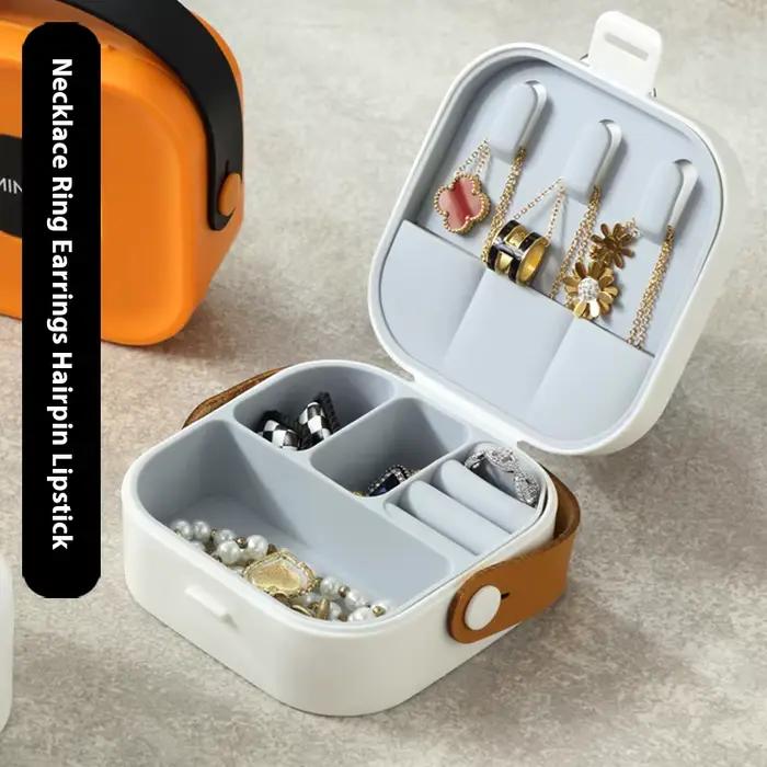 JUSTLANG-Boîte de Rangement pour Bijoux, Portable, Haute Capacité, Étanche, Parfaite, Lavable, Accessoires Numpopularité
