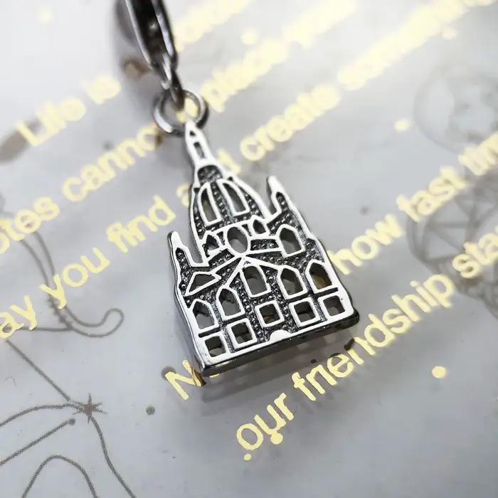 Frauenkirche Dresden Dangle pendentif à breloque Club européen bijoux fins pour femmes hommes cadeau Vintage en argent Sterling 925