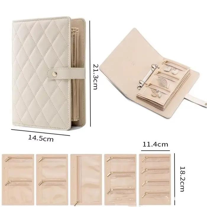 Sac de rangement de bijoux pour voyage, classeur de rangement de bijoux avec compartiments divisés sans enchevêtrement, pochettes transparentes faciles à trouver pour mères Da