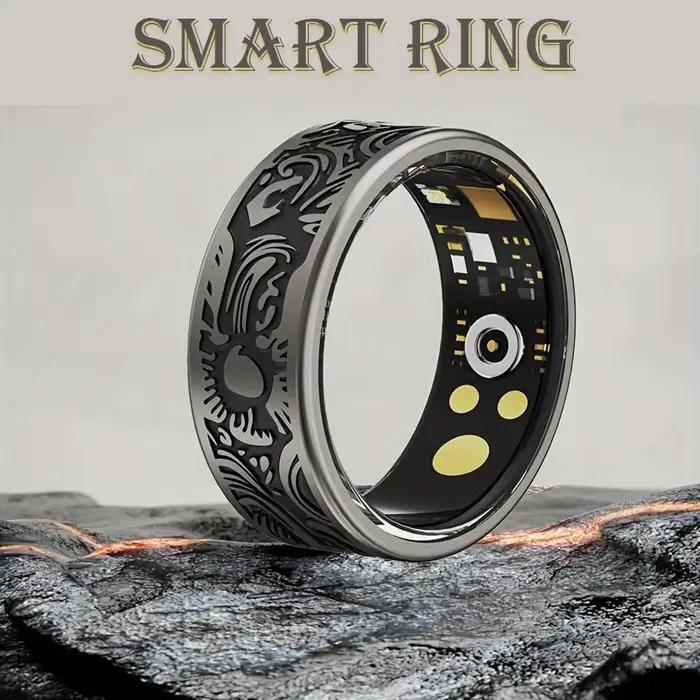 Bague connectée : Suivi de la fréquence cardiaque, de la pression artérielle, de l'oxygène sanguin, du sommeil, du comptage des pas et de l'activité. Partage avec la famille et les amis.