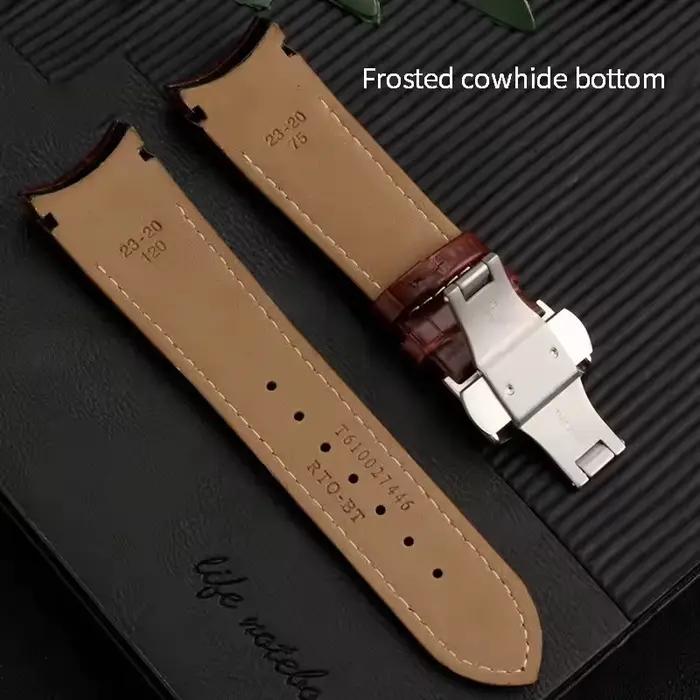 Bracelet de montre en cuir véritable pour Tissot T035, pour hommes, série 1853 T035627 T035617 T035407, ceinture à bouche en Arc 22mm 23mm 24mm