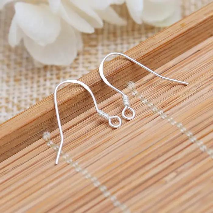 Mibrow 50 pcs/lot S925 crochets de boucle d'oreille en argent Sterling KC or argent clous d'oreille crochets d'oreille fil pour boucles d'oreilles résultats de fabrication de bijoux