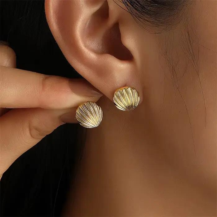 Boucles d'oreilles Vintage en métal pour femmes, accessoires tendance, bijoux personnalisés, usage quotidien, bijoux créatifs, cadeau