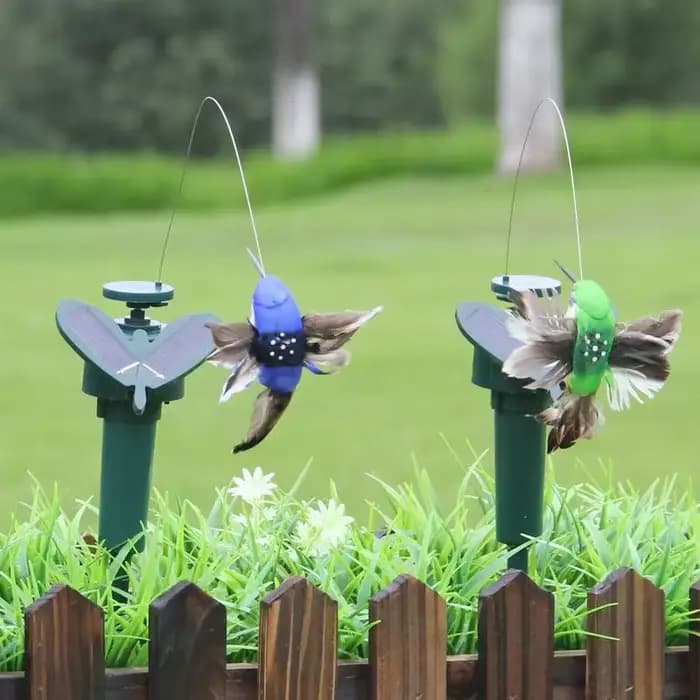 Colibri Solaire Volant existent, Simulation de Plumes Artificielles, Oiseaux Créatifs, Décoration de Jardin Niket Cour Extérieure, 1Pc