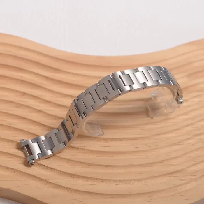 Bracelet pour hommes 18mm x 10mm, pour Cartier Pasha, bracelet de montre en acier inoxydable, bracelet de montre en acier de précision, fermoir pliant