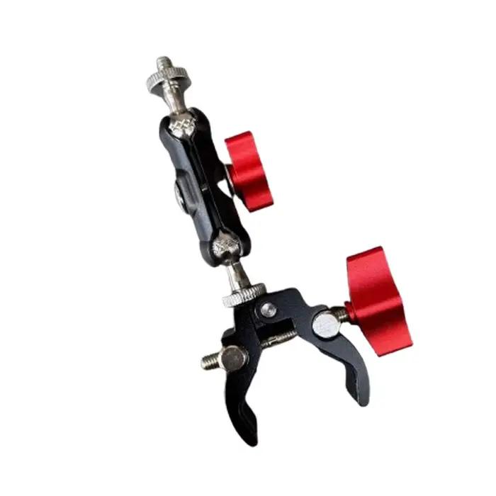 Super pince en métal pour appareil photo, avec Double tête sphérique, bras magique pour moniteur DSLR, lumière, micro, support de téléphone Gopro, accessoires de photographie