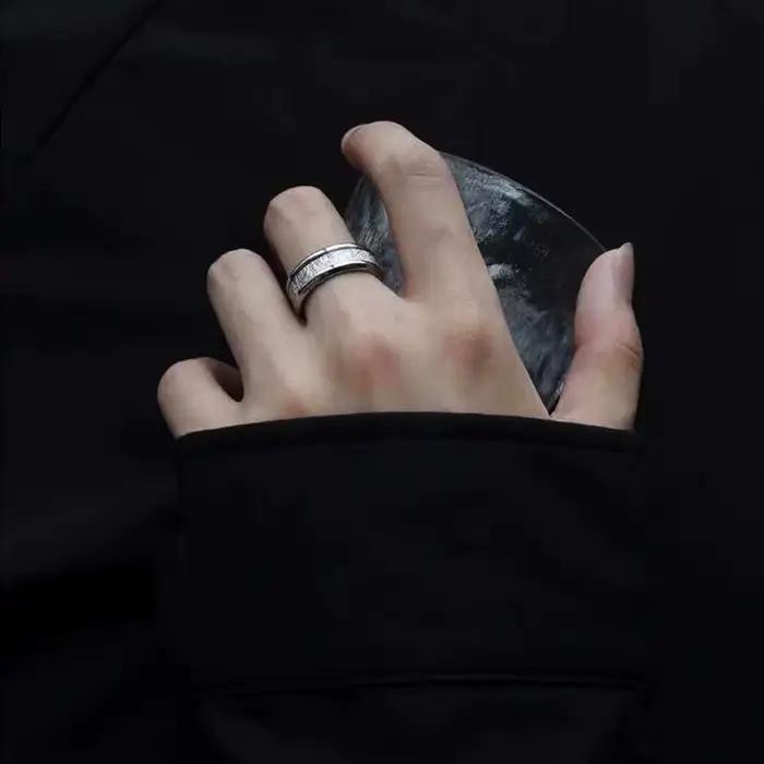 Bague Rime en acier inoxydable pour hommes et femmes, couleur or argent noir, accessoires gothiques unisexes, tendance, ne se décolore pas, bijoux unisexe, cadeau
