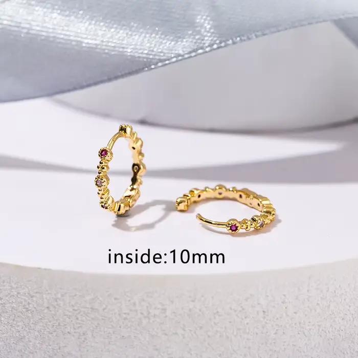 Boucles d'oreilles en argent Sterling 925, accessoires de mode, diamants scintillants, en or, petites et simples, bijoux de mariage, cadeaux de fête