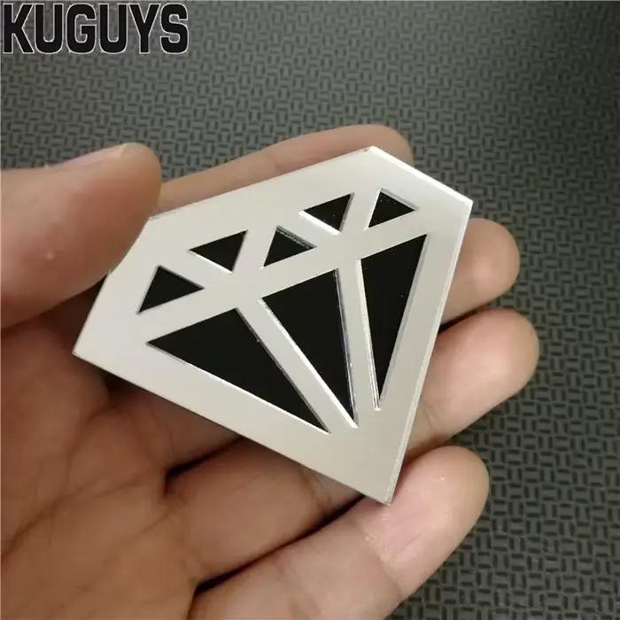 KUGUYS-Bague Géométrique Or et Argent pour Femme, Bijoux en Acrylique, Hyperbole, Hip Hop, Grands Accessoires pour Grands Doigts