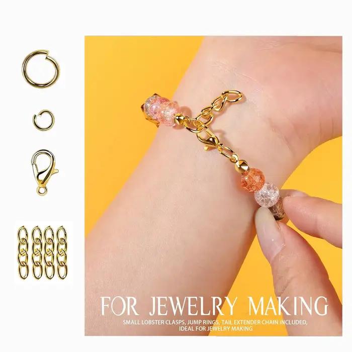 Kit de bijoux avec fermoirs à griffes, fournitures de bijouterie pour bricolage