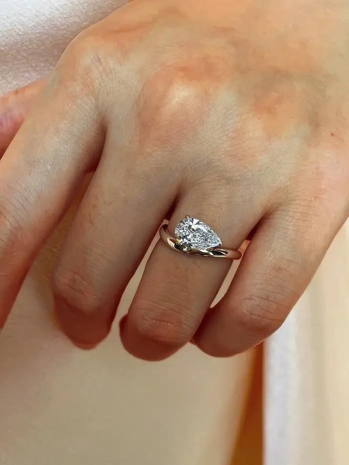 Collier personnalisé, bague personnalisée, diamant de laboratoire CVD, forme et couleur de pierre personnalisables, taille ajustable, pour homme et femme, bijoux fins, cadeau