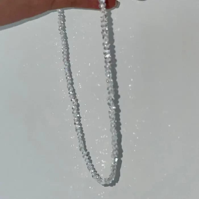 Collier ras du cou en cristal Transparent pour femmes