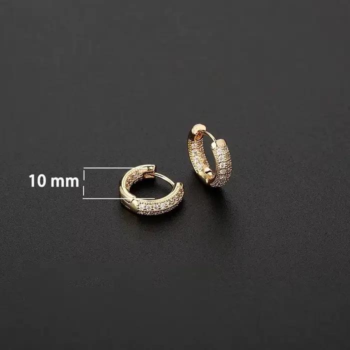 Boucles d'oreilles en argent Sterling 925, accessoires de mode, diamants scintillants, en or, petites et simples, bijoux de mariage, cadeaux de fête