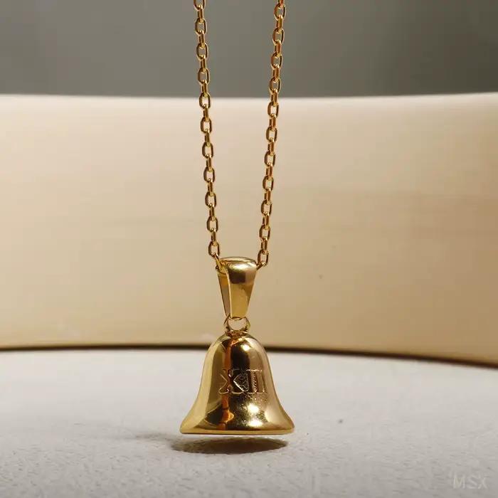JINHUI-Collier Cloche XIII pour Femme, Acier Inoxydable, Métal Étanche, Horloge, Charme, JoChoker, Bijoux Chimeterie, Popularité