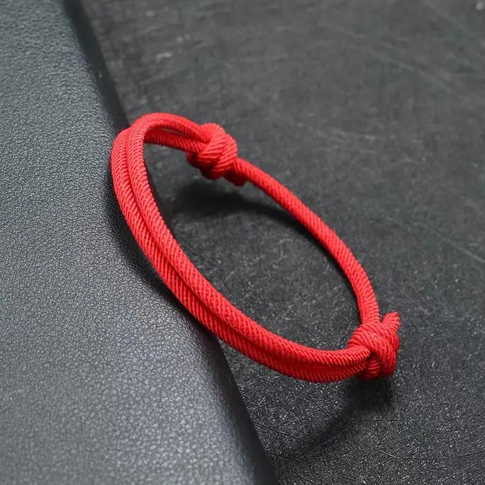 Bracelet en corde réglable fait à la main pour hommes, chaîne fine de 4mm, cadeau pour lui, fil porte-bonheur, nouvelle collection