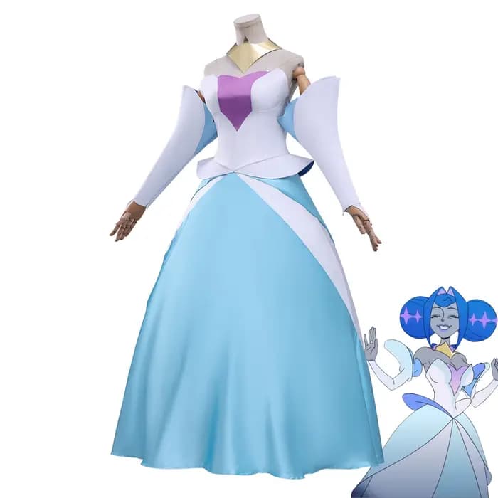 Costume de Cosplay des chevaliers de Guinevere pour femmes, robe de princesse bleue, robe fantaisie de fête d'halloween, sur mesure