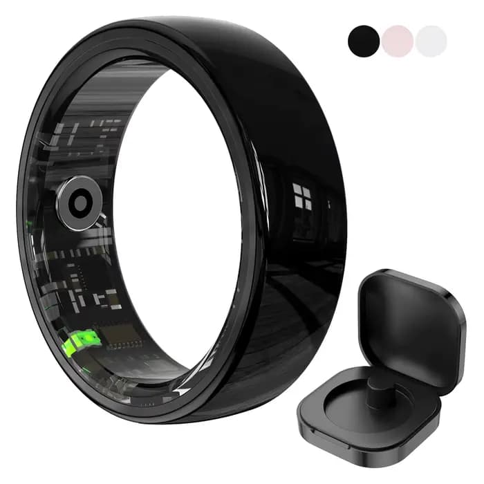R12 anneau intelligent hommes femmes contrôle des gestes moniteur de santé et de sommeil Multi Sport Mode 5ATM anneau intelligent étanche avec étui de chargement