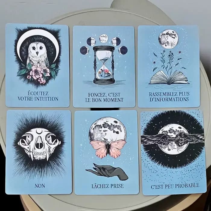 Cartes Oracle Boule de Cristal - Divination par 13 cartes, édition française 10,4*7,3cm Le Petit Oracle de la Boule de Cristal