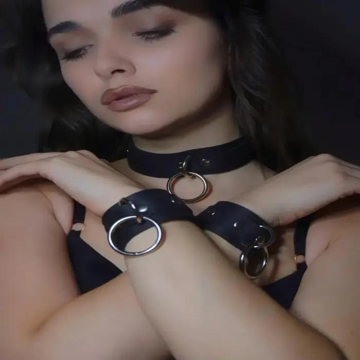 Bracelet en cuir de Style gothique pour femmes, PK Wind, Couple, accessoires de bijoux gothiques, chaîne à main