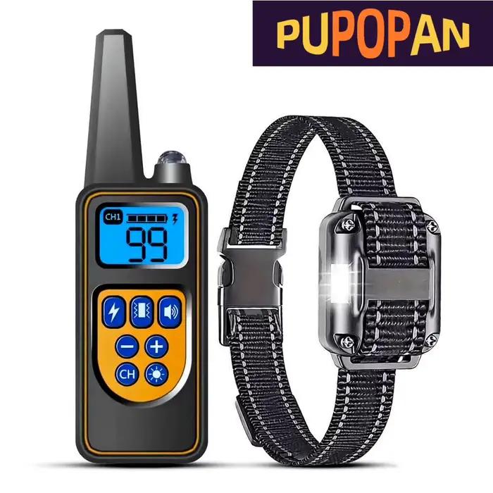 Collier d'entraînement pour chien avec télécommande, collier anti-choc étanche, Rechargeable, petits, moyens et grands chiens, bip
