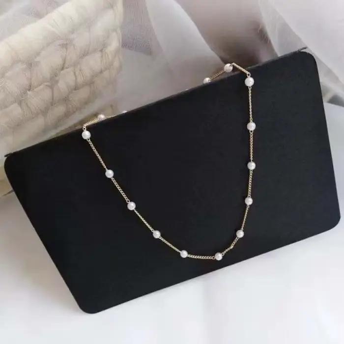 Nouveau Collier Ras-du-Cou Kpop pour Femme avec Perles Dorées, Bijou Gothique Pendentif pour le Cou, Modèle 2026 pour Fille