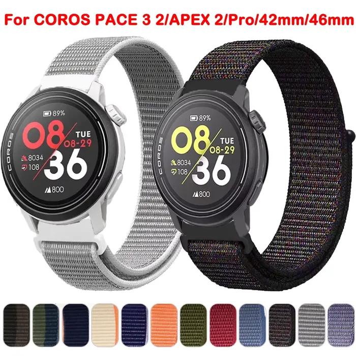 Pour COROS PACE 3 sport Bracelet en Nylon Bracelet de montre pour COROS APEX 2 Pro/PACE 2 Bracelet APEX 46mm 42mm Bracelet ceinture de montre