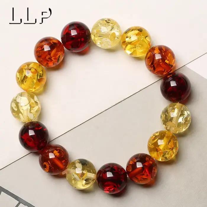 Bracelet en ambre naturel, charmant et à la mode, bijoux personnalisés, luxueux, pour fille, mascotte, cadeau de Festival