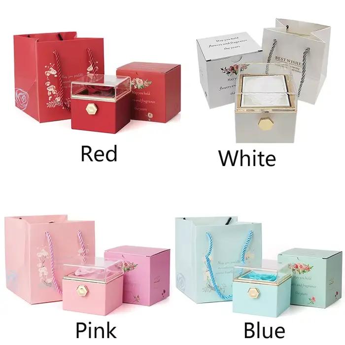 Fleur éternelle cachée bijoux coffret cadeau coeur épée Couple colliers conservation donner des cadeaux pour copines femme femmes couple