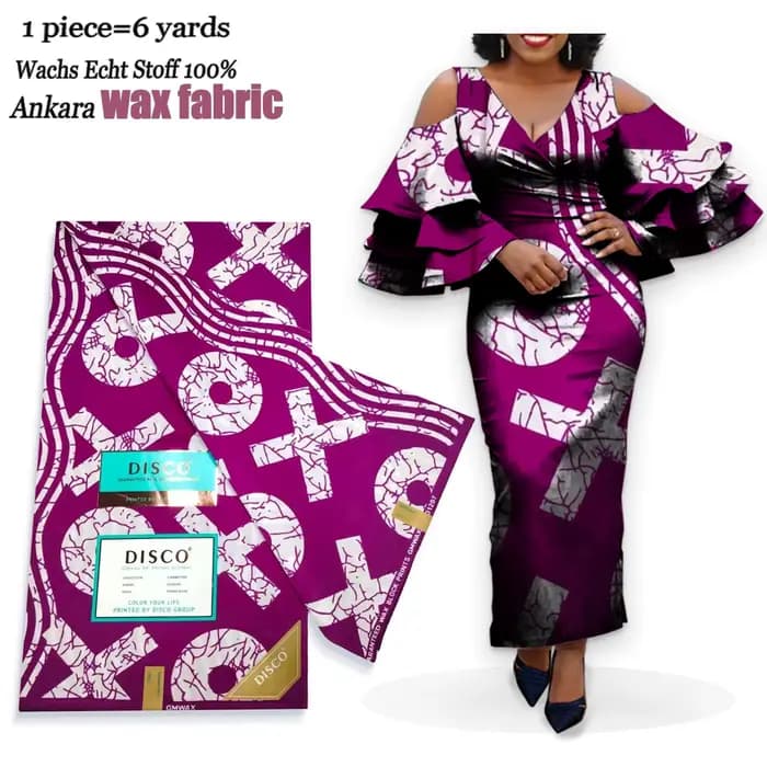 2025 nouveau véritable tissu de cire garanti 100% coton tissu de cire véritable africaine Ankara imprime tissu de cire Style nigérian pagnes disco