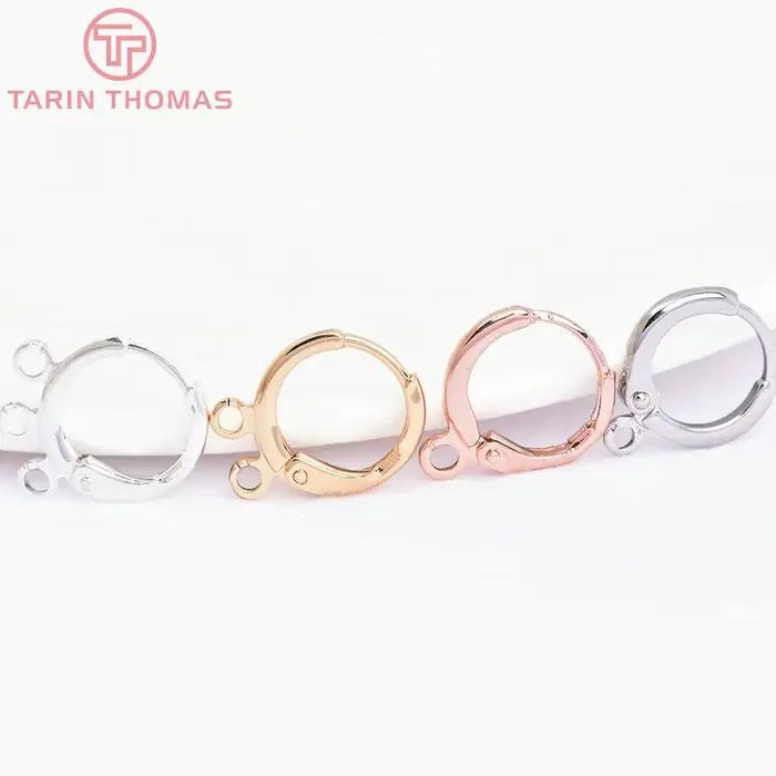 (2700) 20 pièces 12MM 13MM 24K couleur or plaqué boucle d'oreille cerceau pour bricolage fabrication de bijoux trouver des accessoires
