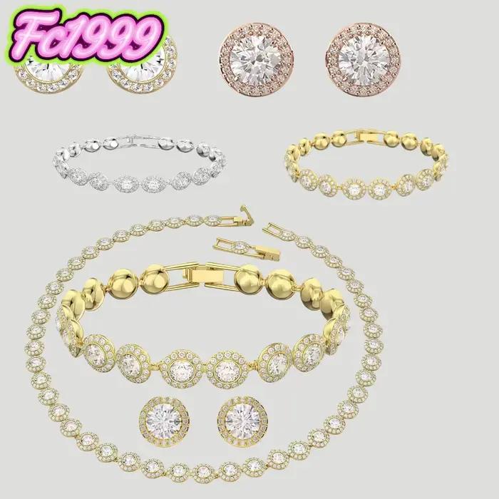 Ensemble de bijoux tendance 2026 haut de gamme, style classique et populaire, élégant, incrusté de diamants, charme raffiné, vente chaude