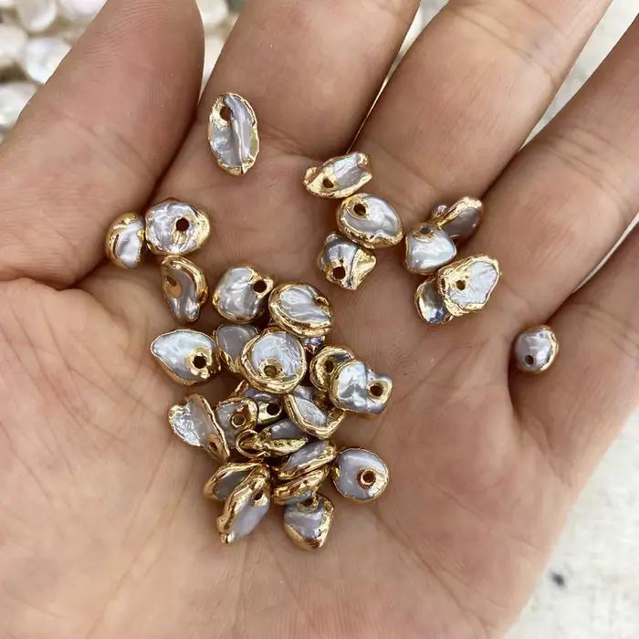 Perles naturelles breloques pour la fabrication de bijoux bracelet à bricoler soi-même accessoires de collier pendentifs 2 pièces