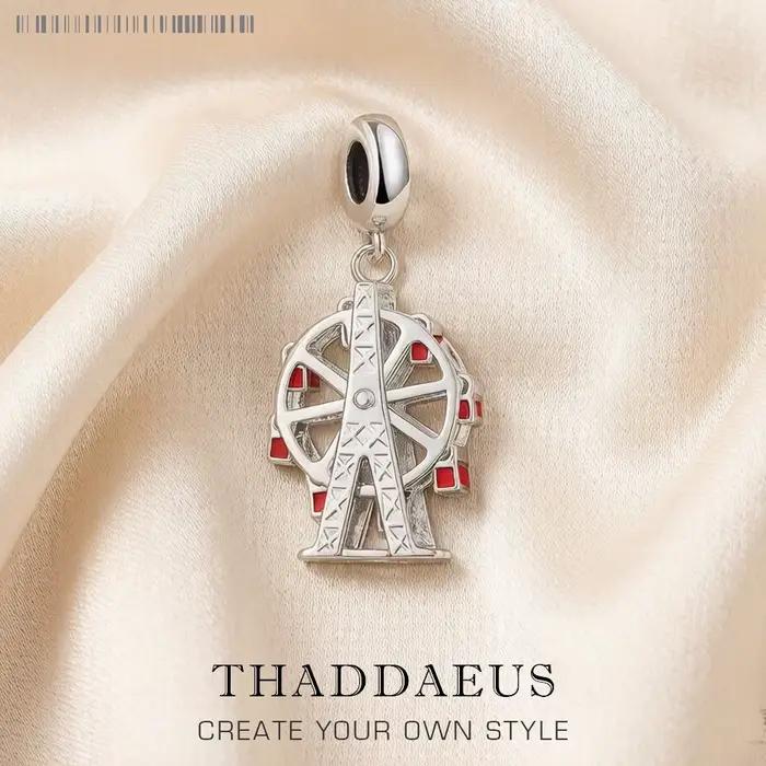 Breloque grande roue Style européen Club, bons bijoux pour femmes, cadeau de ville en argent Sterling 925