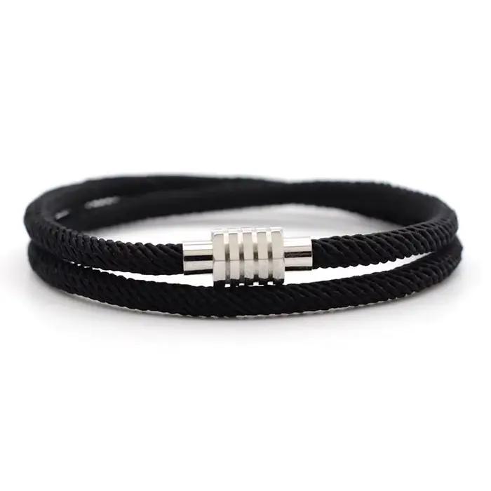 Nouveau Bracelet porte-bonheur fil rouge Homme femme ne se décolore pas en acier inoxydable Braslet Distance aimant Bracelet cadeau pour les amoureux Pulseira