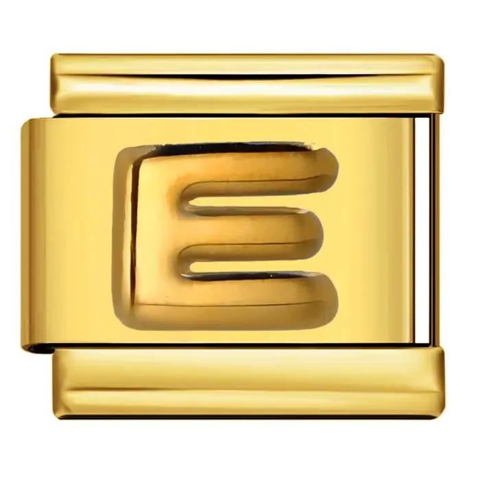 Bracelet à breloques italien, magasin de charme italien, 9mm, couleur or, série 26 lettres, bricolage
